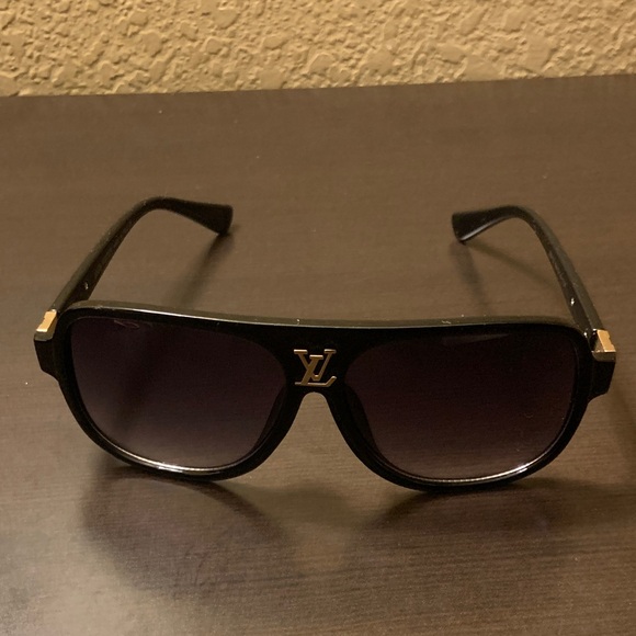Louis Vuitton Black and Gold Sunglasses - Picture 1 of 5